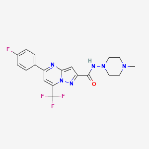 5-(4-fluorophenyl)-N-(4-methylpiperazin-1-yl)-7-(trifluoromethyl)pyrazolo[1,5-a]pyrimidine-2-carboxamide