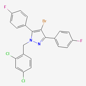 4-bromo-1-(2,4-dichlorobenzyl)-3,5-bis(4-fluorophenyl)-1H-pyrazole