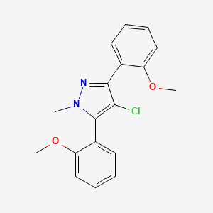 4-chloro-3,5-bis(2-methoxyphenyl)-1-methyl-1H-pyrazole