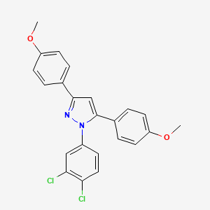 molecular formula C23H18Cl2N2O2 B10913067 1-(3,4-dichlorophenyl)-3,5-bis(4-methoxyphenyl)-1H-pyrazole 