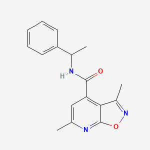 3,6-dimethyl-N-(1-phenylethyl)[1,2]oxazolo[5,4-b]pyridine-4-carboxamide