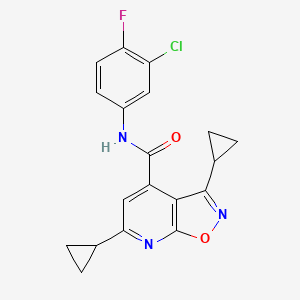 N-(3-chloro-4-fluorophenyl)-3,6-dicyclopropyl[1,2]oxazolo[5,4-b]pyridine-4-carboxamide