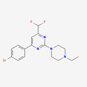 4-(4-Bromophenyl)-6-(difluoromethyl)-2-(4-ethylpiperazin-1-yl)pyrimidine