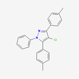 molecular formula C23H19ClN2 B10913139 4-chloro-3,5-bis(4-methylphenyl)-1-phenyl-1H-pyrazole 