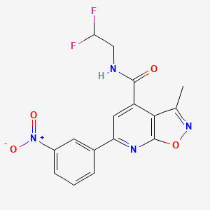 N-(2,2-difluoroethyl)-3-methyl-6-(3-nitrophenyl)[1,2]oxazolo[5,4-b]pyridine-4-carboxamide