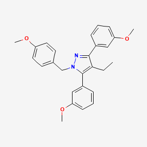 4-ethyl-1-(4-methoxybenzyl)-3,5-bis(3-methoxyphenyl)-1H-pyrazole