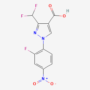 3-(Difluoromethyl)-1-(2-fluoro-4-nitrophenyl)-1H-pyrazole-4-carboxylic acid