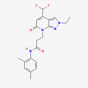 3-[4-(difluoromethyl)-2-ethyl-6-oxo-2,6-dihydro-7H-pyrazolo[3,4-b]pyridin-7-yl]-N-(2,4-dimethylphenyl)propanamide