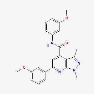 N,6-bis(3-methoxyphenyl)-1,3-dimethyl-1H-pyrazolo[3,4-b]pyridine-4-carboxamide