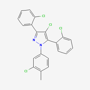 4-chloro-1-(3-chloro-4-methylphenyl)-3,5-bis(2-chlorophenyl)-1H-pyrazole