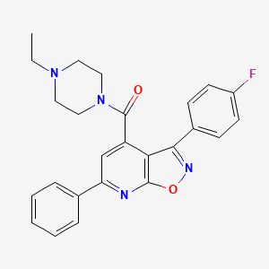 (4-Ethylpiperazin-1-yl)[3-(4-fluorophenyl)-6-phenyl[1,2]oxazolo[5,4-b]pyridin-4-yl]methanone