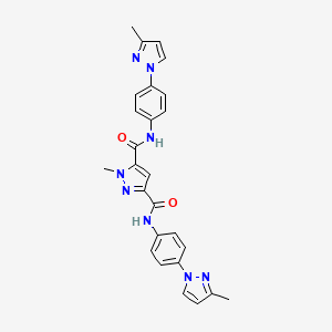 1-methyl-N,N'-bis[4-(3-methyl-1H-pyrazol-1-yl)phenyl]-1H-pyrazole-3,5-dicarboxamide