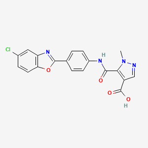 5-{[4-(5-chloro-1,3-benzoxazol-2-yl)phenyl]carbamoyl}-1-methyl-1H-pyrazole-4-carboxylic acid