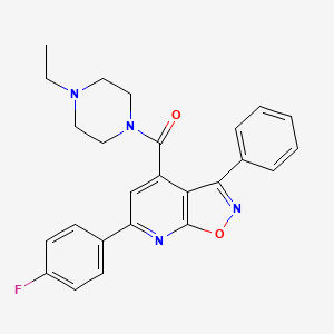 (4-Ethylpiperazin-1-yl)[6-(4-fluorophenyl)-3-phenyl[1,2]oxazolo[5,4-b]pyridin-4-yl]methanone