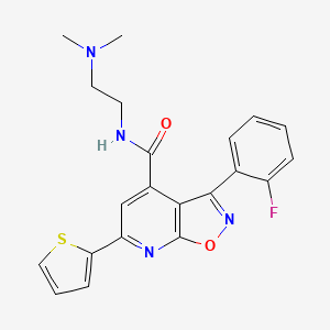 N-[2-(dimethylamino)ethyl]-3-(2-fluorophenyl)-6-(thiophen-2-yl)[1,2]oxazolo[5,4-b]pyridine-4-carboxamide