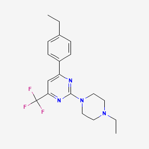 4-(4-Ethylphenyl)-2-(4-ethylpiperazin-1-yl)-6-(trifluoromethyl)pyrimidine