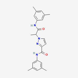 N-(3,5-dimethylphenyl)-1-{1-[(3,5-dimethylphenyl)amino]-1-oxopropan-2-yl}-1H-pyrazole-3-carboxamide