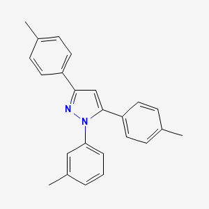 molecular formula C24H22N2 B10913298 1-(3-methylphenyl)-3,5-bis(4-methylphenyl)-1H-pyrazole 