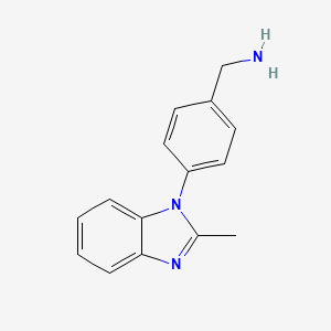 1-[4-(2-methyl-1H-benzimidazol-1-yl)phenyl]methanamine