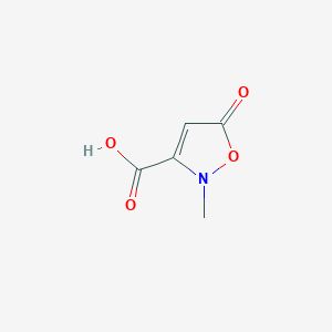 molecular formula C5H5NO4 B10913315 2-Methyl-5-oxo-2,5-dihydro-1,2-oxazole-3-carboxylic acid 