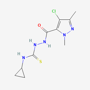 2-[(4-chloro-1,3-dimethyl-1H-pyrazol-5-yl)carbonyl]-N-cyclopropylhydrazinecarbothioamide