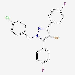 4-bromo-1-(4-chlorobenzyl)-3,5-bis(4-fluorophenyl)-1H-pyrazole