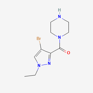 (4-bromo-1-ethyl-1H-pyrazol-3-yl)(piperazin-1-yl)methanone