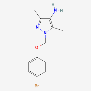 1-((4-Bromophenoxy)methyl)-3,5-dimethyl-1H-pyrazol-4-amine