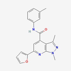 6-(furan-2-yl)-1,3-dimethyl-N-(3-methylphenyl)-1H-pyrazolo[3,4-b]pyridine-4-carboxamide