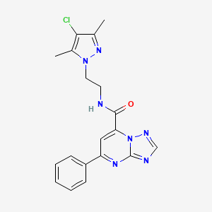 N-[2-(4-chloro-3,5-dimethyl-1H-pyrazol-1-yl)ethyl]-5-phenyl[1,2,4]triazolo[1,5-a]pyrimidine-7-carboxamide