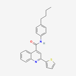 N-(4-butylphenyl)-2-(thiophen-2-yl)quinoline-4-carboxamide