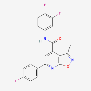 N-(3,4-difluorophenyl)-6-(4-fluorophenyl)-3-methyl[1,2]oxazolo[5,4-b]pyridine-4-carboxamide