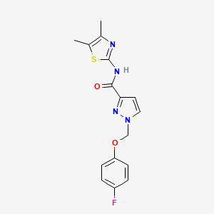 N-(4,5-dimethyl-1,3-thiazol-2-yl)-1-[(4-fluorophenoxy)methyl]-1H-pyrazole-3-carboxamide