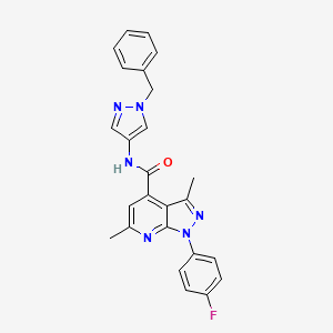 N-(1-benzyl-1H-pyrazol-4-yl)-1-(4-fluorophenyl)-3,6-dimethyl-1H-pyrazolo[3,4-b]pyridine-4-carboxamide