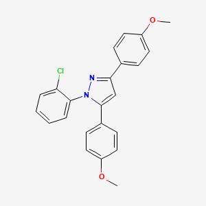 molecular formula C23H19ClN2O2 B10913514 1-(2-chlorophenyl)-3,5-bis(4-methoxyphenyl)-1H-pyrazole 