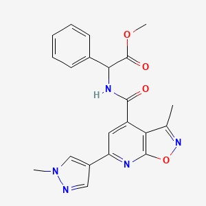 methyl ({[3-methyl-6-(1-methyl-1H-pyrazol-4-yl)[1,2]oxazolo[5,4-b]pyridin-4-yl]carbonyl}amino)(phenyl)acetate