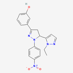 3-[2'-ethyl-2-(4-nitrophenyl)-3,4-dihydro-2H,2'H-3,3'-bipyrazol-5-yl]phenol