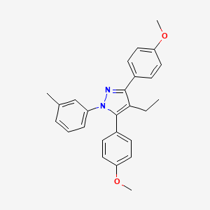 molecular formula C26H26N2O2 B10913553 4-ethyl-3,5-bis(4-methoxyphenyl)-1-(3-methylphenyl)-1H-pyrazole 