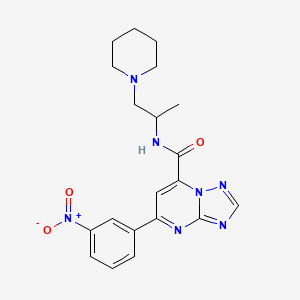 5-(3-nitrophenyl)-N-[1-(piperidin-1-yl)propan-2-yl][1,2,4]triazolo[1,5-a]pyrimidine-7-carboxamide