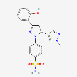 4-[5-(2-hydroxyphenyl)-1'-methyl-3,4-dihydro-1'H,2H-3,4'-bipyrazol-2-yl]benzenesulfonamide