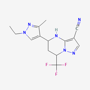 5-(1-ethyl-3-methyl-1H-pyrazol-4-yl)-7-(trifluoromethyl)-4,5,6,7-tetrahydropyrazolo[1,5-a]pyrimidine-3-carbonitrile