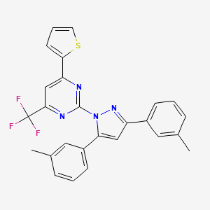 2-[3,5-bis(3-methylphenyl)-1H-pyrazol-1-yl]-4-(thiophen-2-yl)-6-(trifluoromethyl)pyrimidine