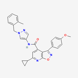 6-cyclopropyl-3-(4-methoxyphenyl)-N-[1-(2-methylbenzyl)-1H-pyrazol-4-yl][1,2]oxazolo[5,4-b]pyridine-4-carboxamide