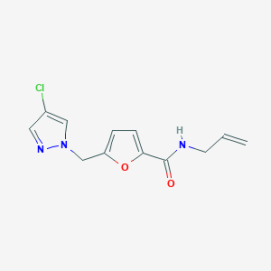 5-[(4-chloro-1H-pyrazol-1-yl)methyl]-N-(prop-2-en-1-yl)furan-2-carboxamide