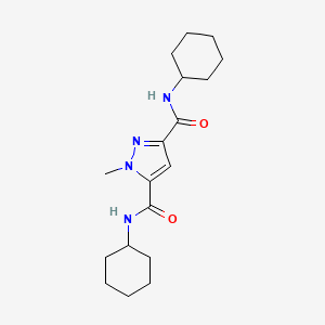 N,N'-dicyclohexyl-1-methyl-1H-pyrazole-3,5-dicarboxamide