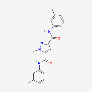 molecular formula C20H20N4O2 B10913605 1-methyl-N,N'-bis(3-methylphenyl)-1H-pyrazole-3,5-dicarboxamide 