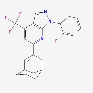 6-(1-Adamantyl)-1-(2-fluorophenyl)-4-(trifluoromethyl)-1H-pyrazolo[3,4-B]pyridine