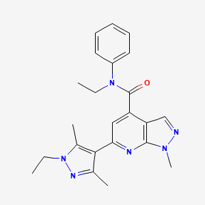 N-ethyl-6-(1-ethyl-3,5-dimethyl-1H-pyrazol-4-yl)-1-methyl-N-phenyl-1H-pyrazolo[3,4-b]pyridine-4-carboxamide