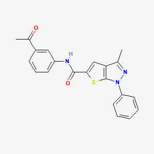 molecular formula C21H17N3O2S B10913640 N-(3-acetylphenyl)-3-methyl-1-phenyl-1H-thieno[2,3-c]pyrazole-5-carboxamide 