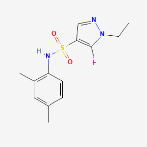 molecular formula C13H16FN3O2S B10913643 N-(2,4-Dimethylphenyl)-1-ethyl-5-fluoro-1H-pyrazole-4-sulfonamide 